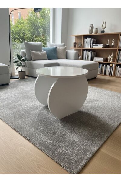 ARKITEKT EX Modern Tasarım Yuvarlak Orta Sehpa - 18mm MDF | Şık ve Dayanıklı Salon Sehpası 50x45 cm