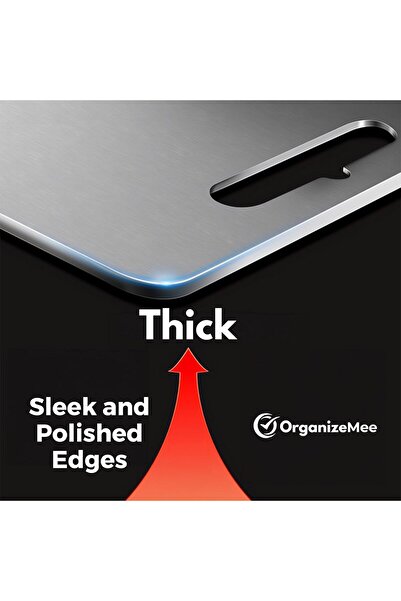 Generic OrganizeMee Large Stainless Steel Kitchen Cutting Board (36 x 25 cm)