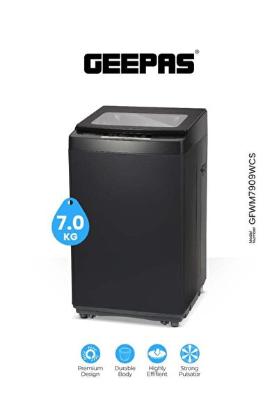 Geepas Fully Automatic Top Load Washing Machine 7 kg GFWM7909WCXNV