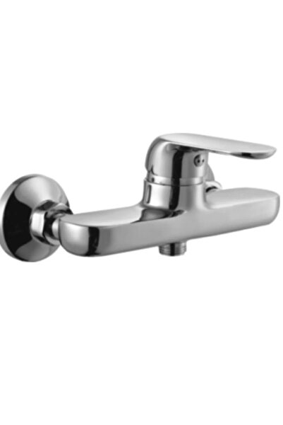 Generic Wall-mounted Single-Lever Chrome Shattaf Mixer, Stainless Steel, Weather-Resistant (No Hose/Head)