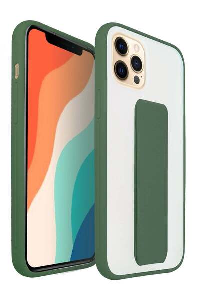 lnkoo Hand Grip With Anti-shock Case Cover For Apple iPhone 12 Pro Max Green