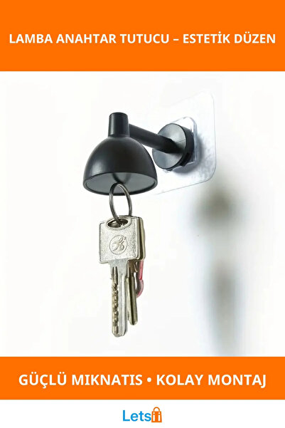 Letsii حامل مفاتيح مغناطيسي على شكل مصباح