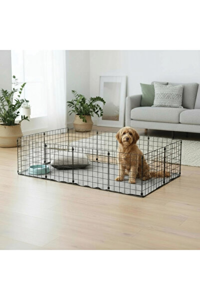 decorelax 33x33 Panel 2x4 Evcil Hayvan Çiti Siyah