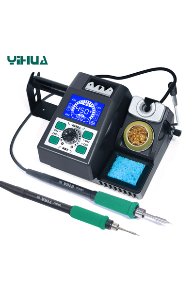 Choice EU Black-C245 and C210 YIHUA 982 Double Solder Iron Handle C245 C210 Electronic Welding Rework Stat