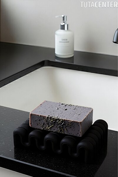 TUTACENTER Dalga Formlu Su Tutmayan Sabunluk – Modern ve Şık Plastik Sabunluk