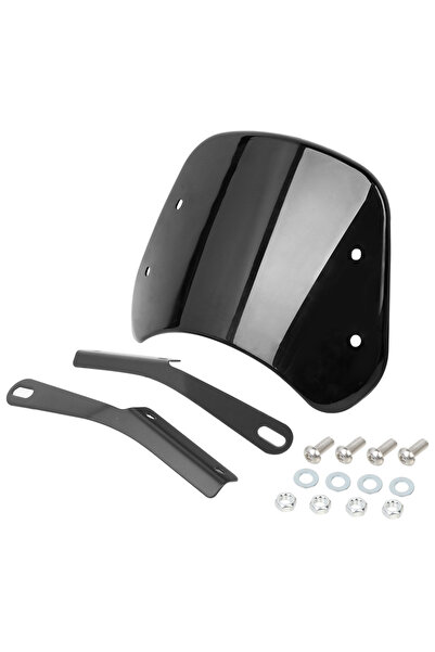 Choice Motorcycle Black Universal 6.5"-9.45" Headlight Adjustable Windscreen Wind Deflector Windshield F...