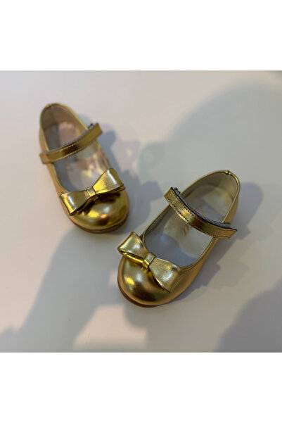 Lika Girl's Gold Dore Orthopedic Ballerina Shoes Gold