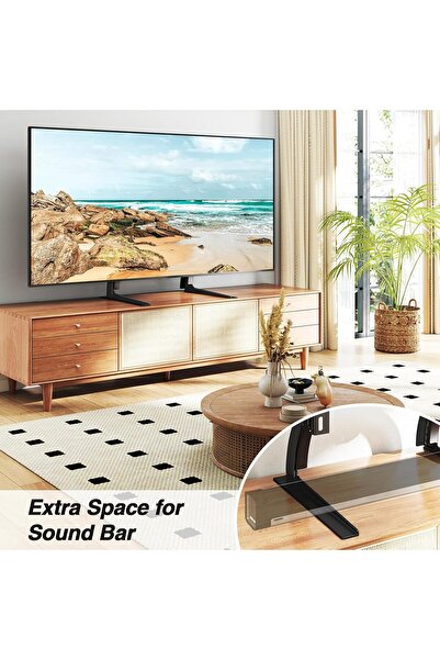 RADIOTRONICS TV Stand Mount, Universal Tabletop for 22–65 inch TVs, Up to 88 lbs, Max VESA 800x500mm