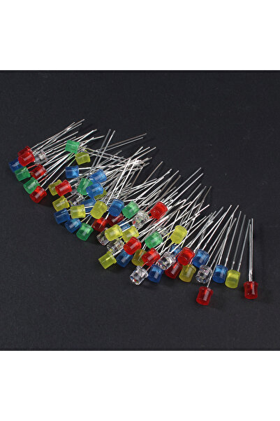 Choice 100PCS 5MM LED Lighting Diodes ( Flat-Top LED Diode ) - Red, Yellow, Blue, Green, White - F5 LED ...