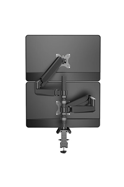 amXea M18 Dual Monitor Desk Mount (Black) for 13"–30" monitors up to 9kg, gas-spring adjustable ar