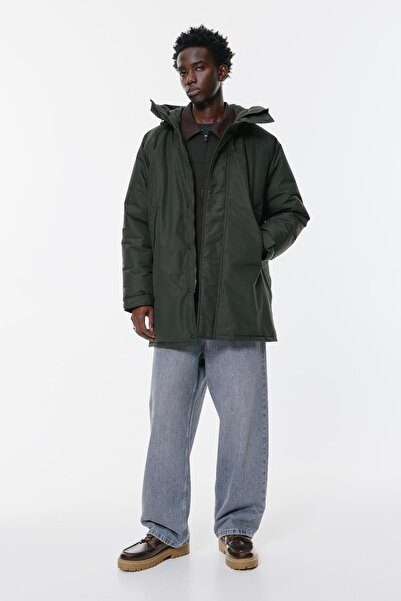 Pull & Bear Long padded raincoat