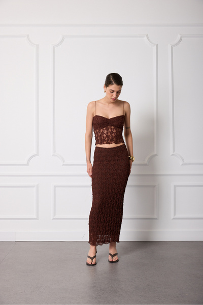 Beyyoglu Uzun Dantel Etek