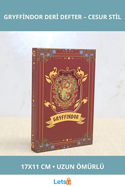 Letsii دفتر هاري بوتر جريفندور الجلدي مقاس 17×11 سم