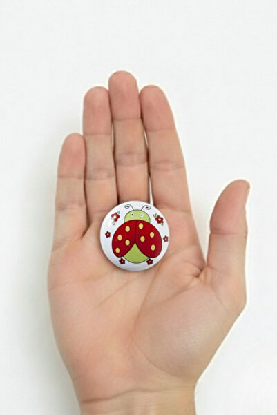 MegaVitrin Porcelain Ladybug Patterned Children's Room Furniture Handle Ceramic Drawer Cabinet Knob