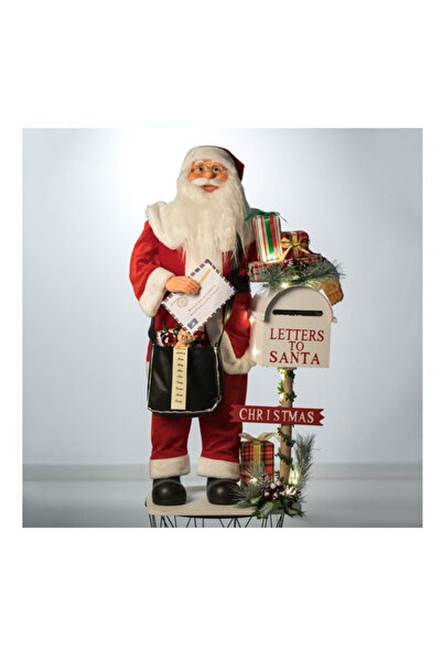 Lumi LUXURY Figurina Mos Craciun Postas cu Lumina si Muzica 100cm