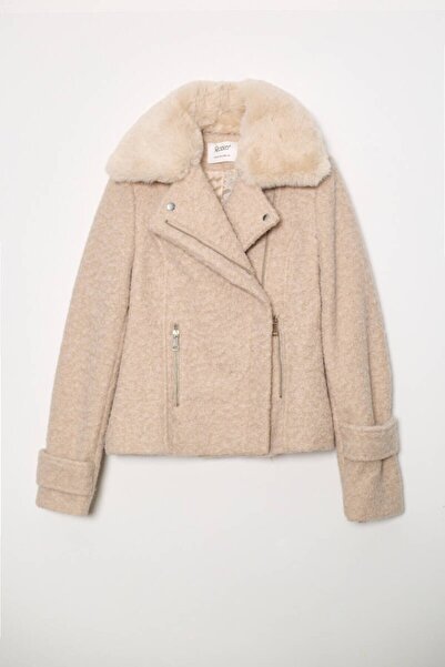 CEMO TEKSTİL Fur Zipper Pocket Jacket
