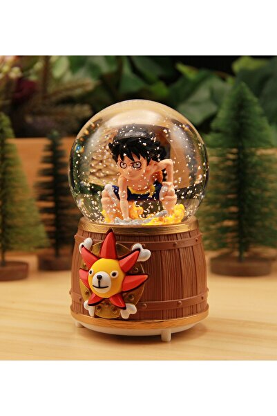 HEDİYEBİZİZ Anime One Piece Işıklı ve Müzikli Kar Küresi Büyük Boy - B