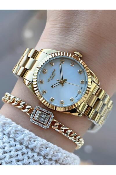 Lee Cooper Women's Wristwatch Bc.08212.120 with Steel Strap 3 Atm Water Resistant 2 Years Warranty