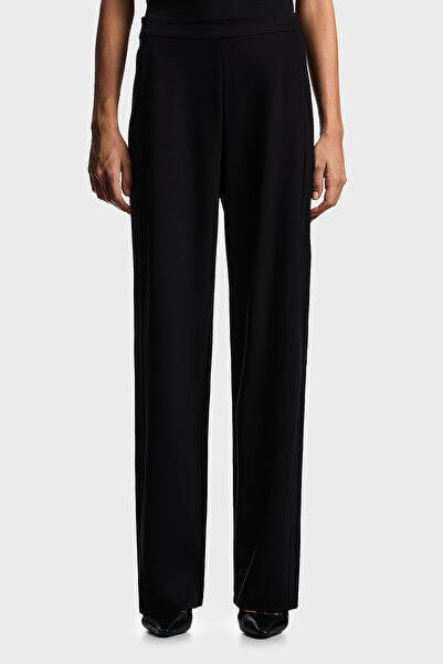 Emporio Armani Relaxed Fit Elastic Waist Wide Leg Pants Trousers Ew002921 Af12911 Uc001