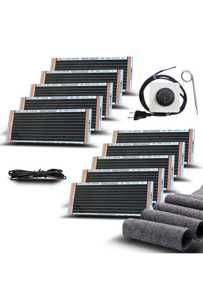 MULTİ SAN MULTİSANAYİ 25x50 cm Karbon Isıtıcı Film Termostatlı ve Keçeli Seçe...