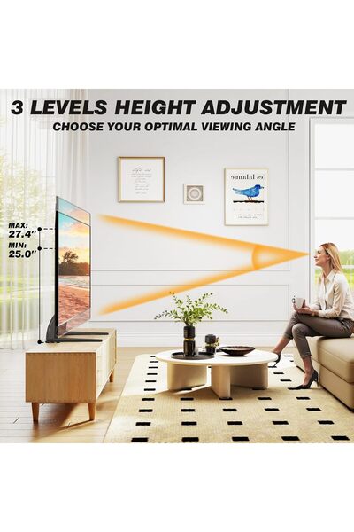 RADIOTRONICS TV Stand Mount, Universal Tabletop for 22–65 inch TVs, Up to 88 lbs, Max VESA 800x500mm