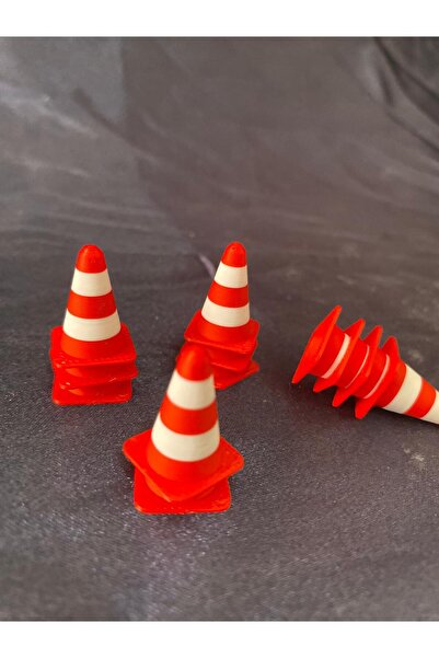 Eta3d Kırmızı Beyaz Mini Oyuncak Duba | Trafik Eğitim Aksesuarı | Maket, Araba Seti,(1 adet)