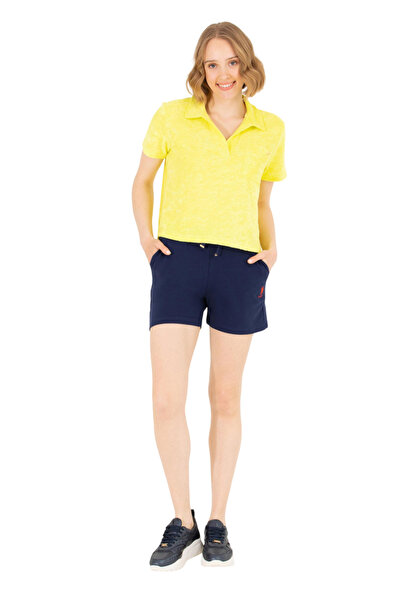 U.S. Polo Assn. Women's Navy Blue Knitted Shorts
