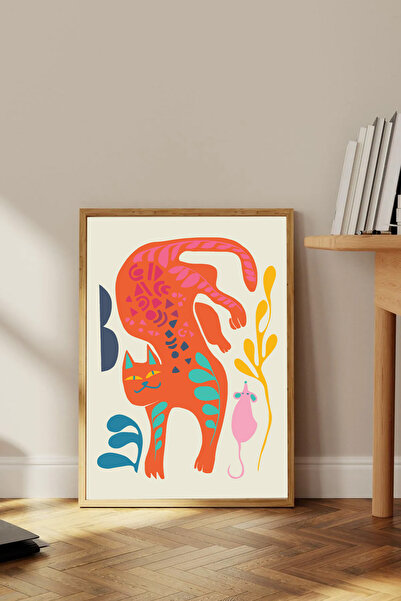 Dekorsiahome Tek Parça Ahşap Çerçeveli Oturma Odası Salon Mutfak Tablosu TK1641