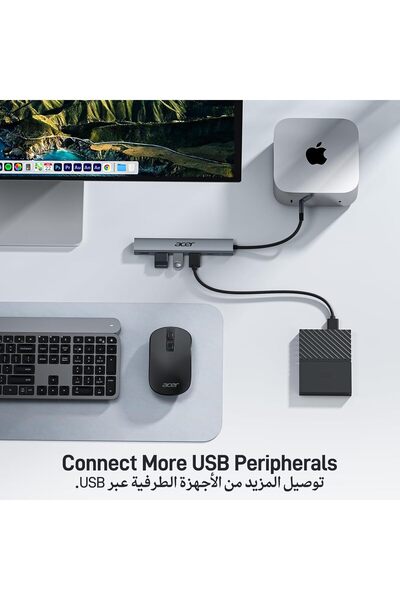 ACER USB-C 5-in-1 Hub with 4K HDMI, Silver
