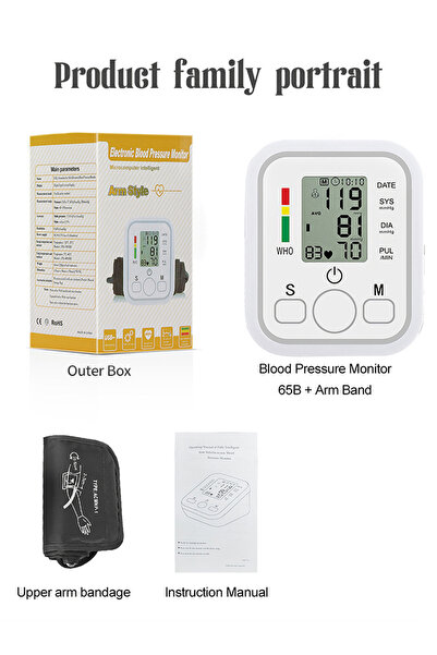 Choice no voice no USB LCD Portable Health Care Pulse Meter BP Monitor Automa...