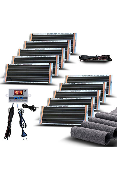 MULTİ SAN MULTİSANAYİ 25x50 cm Karbon Isıtıcı Film Termostatlı ve Keçeli Seçe...