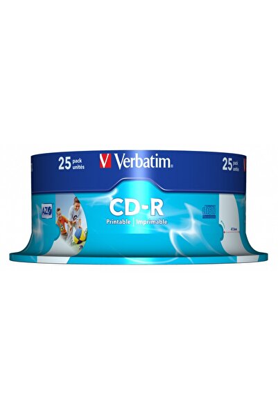 Verbatim CD-R disc 700MB/80minute 52x spindle printabil AZO 25 bucati id-brand