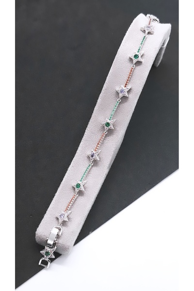 Serenity Colorful Zircon Stone Row Star Xuping Bracelet
