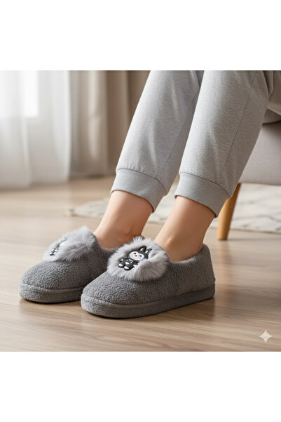 Museburan Erkek Çocuk Panduf Ev Patiği Pamuk Astarlı Baykuş Figür Ev Kreş