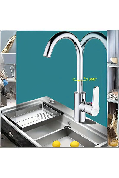 Generic صنبور مطبخ بمقبض جانبي، جسم نحاسي - BauLoop