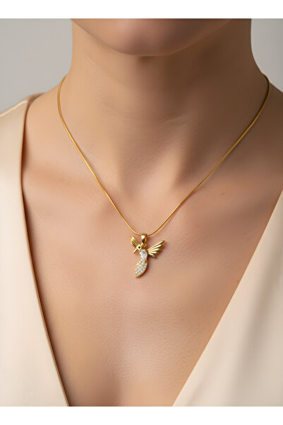 TURBİJ قلادة من الفولاذ على شكل طائر