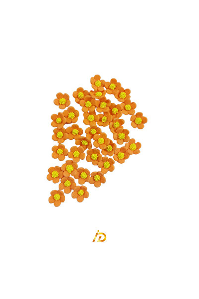 Ingrediente Dulci 2G Impex – Decorațiuni comestibile – Set “Flori de primăvară portocalii” – 7238 – 36buc.