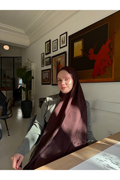 CUOCA LOUNGE Desenli Acı Kahve Jakar Şal