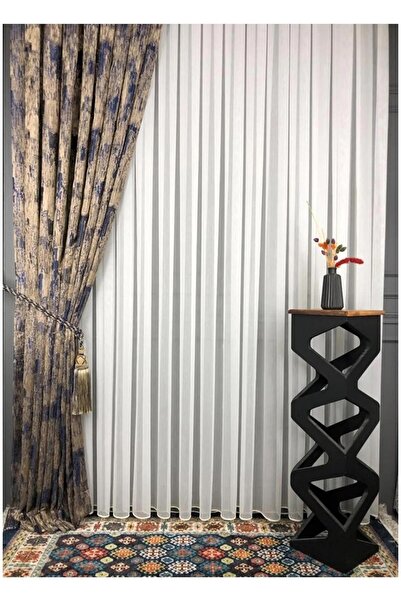 PAŞAMANLAR Simli Bambu Tül Perde – Yoğun Dokulu, 1/3 Sık Pileli, Ütü Gerektirmez Şık Tasarım