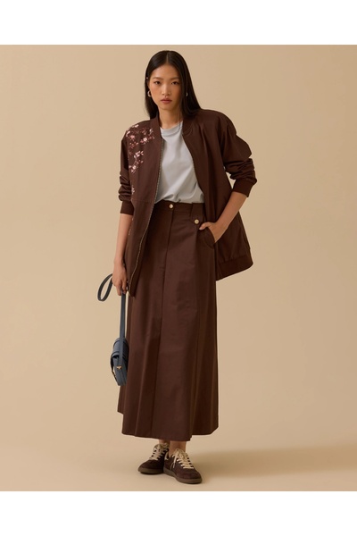 SEÇİL YENİ KADIN düğme detaylı cepli etek 10002421611008
