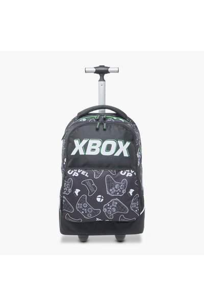 xbox حقيبة ألعاب بعجلات للأولاد من سن 8 إلى 13 عامًا مع حامل زجاجة مياه