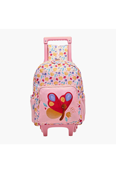 SASSI حقيبة ترولي بتصميم فراشة للبنات من عمر سنتين إلى خمس سنوات مع حجرة للكم...