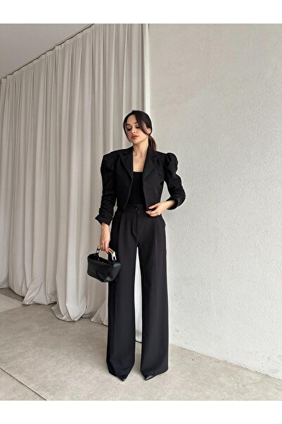 Mooi Butik Merset Suit 8687 - Black