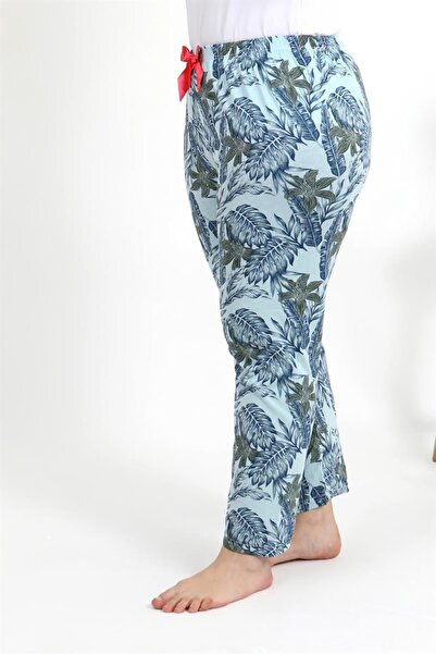 Celira Women's Cotton Plus Size Bottom Pajamas Blue