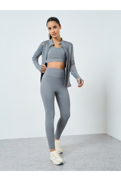 Styli Pack of 3 - Mesh Insert Pocket Detail Jacket, Raceback Sports Bra and Leggings