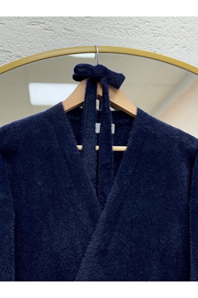 BENAHOLL Golnaz Tied Bearded Double-Breasted Cardigan-Kr5031 Navy Blue