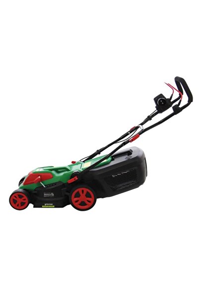 Grunman Masina de tuns iarba, electrica, motor puternic de 1400 W, maner cent...