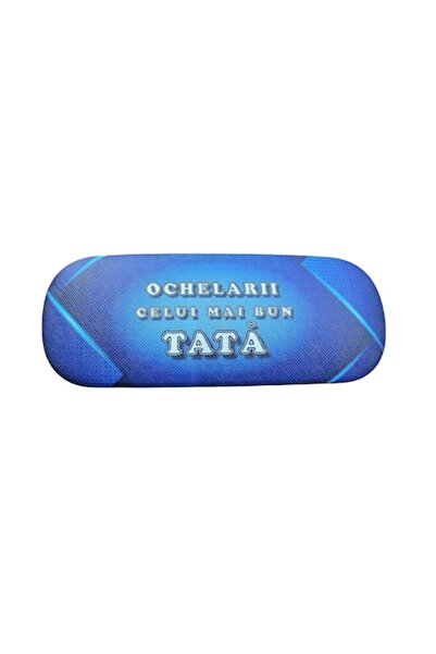 Cadouridiversity Husă de ochelari, „cel mai bun tată”, 16,3 x 3,9 x 6,3 cm, albastră, Cadouridiversity, T41-02