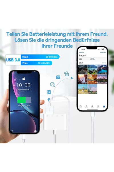 Generic Apple‑Certified 4-in-1 SD Card Reader for iPhone/iPad (SD/TF/USB/Lightning) - Ticenpe