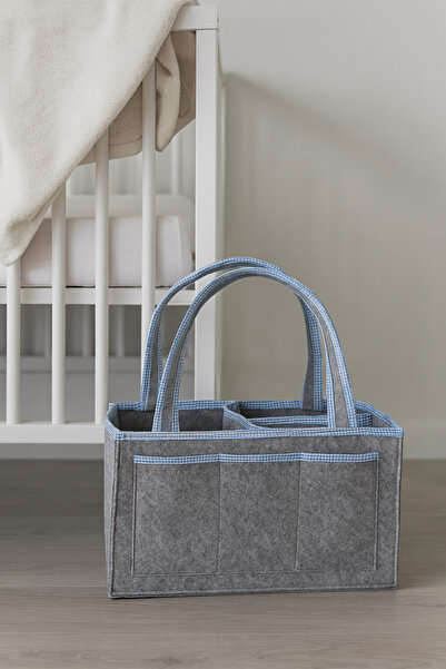 YUNUSOĞLU HOME Mother Baby Care Bag Gray Organizer for Newborns